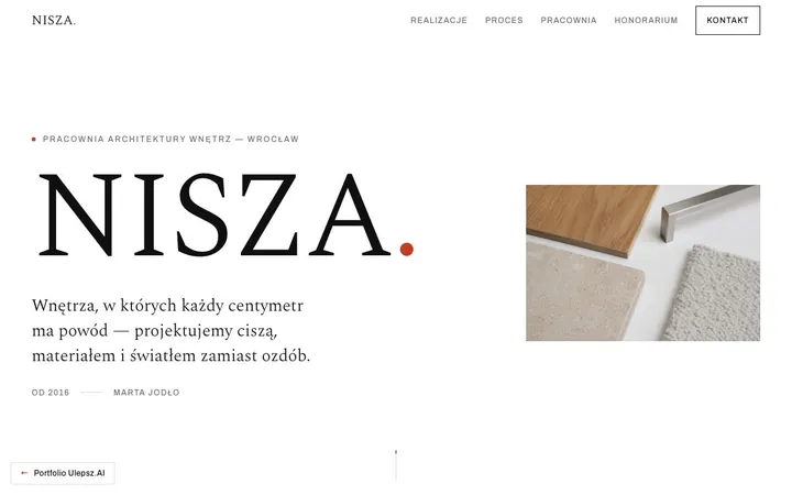 Podgląd strony: NISZA — Architektura wnętrz