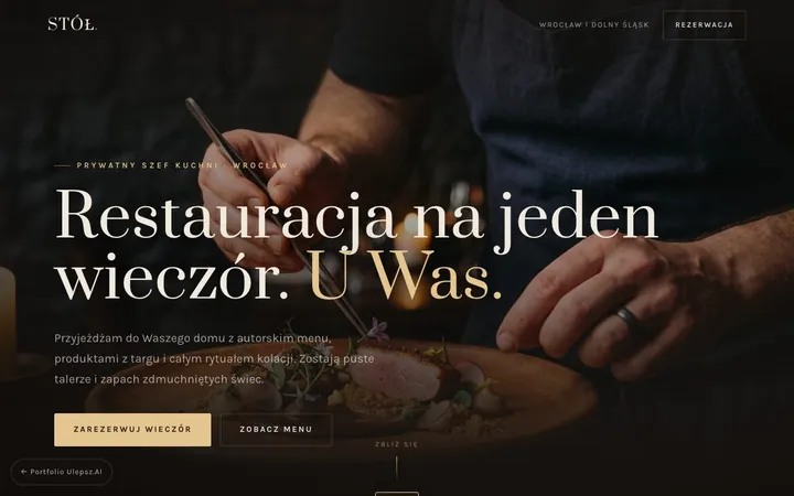 Podgląd strony: STÓŁ. — Prywatny szef kuchni