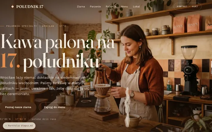 Podgląd strony: Południk 17 — Palarnia kawy specialty