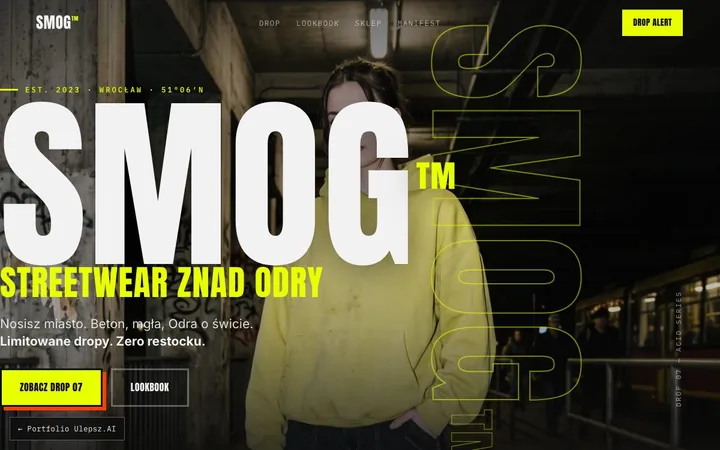 Podgląd strony: SMOG™ — Marka streetwear