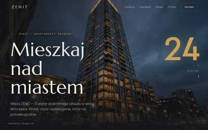 Podgląd strony: ZENIT — Apartamenty premium