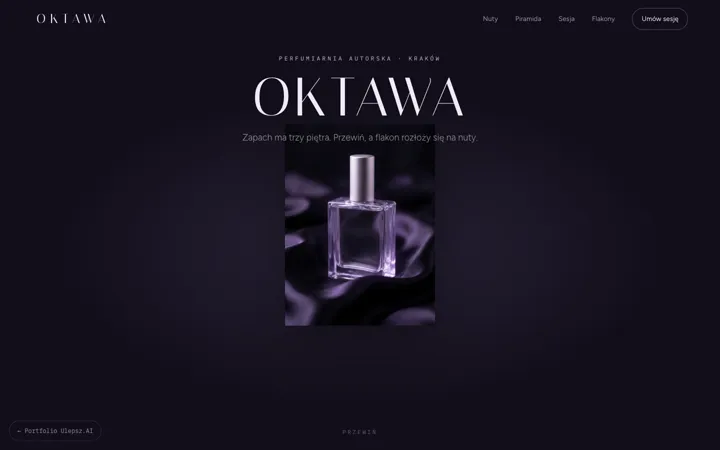 Podgląd strony: OKTAWA — Perfumiarnia autorska