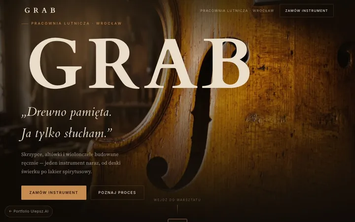 Podgląd strony: GRAB — Pracownia lutnicza