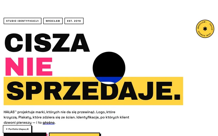 Podgląd strony: HAŁAS™ — Studio graficzne